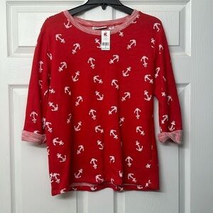 Women’s Small Anchor Red Shirt